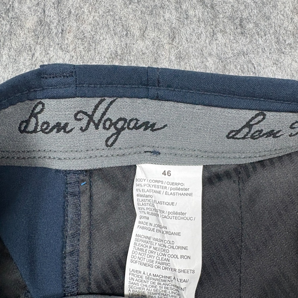Ben Hogan Golf Shorts Size 46 Blue Flat Front Slash Pockets 4-Way Stretch Casual - Picture 2 of 7